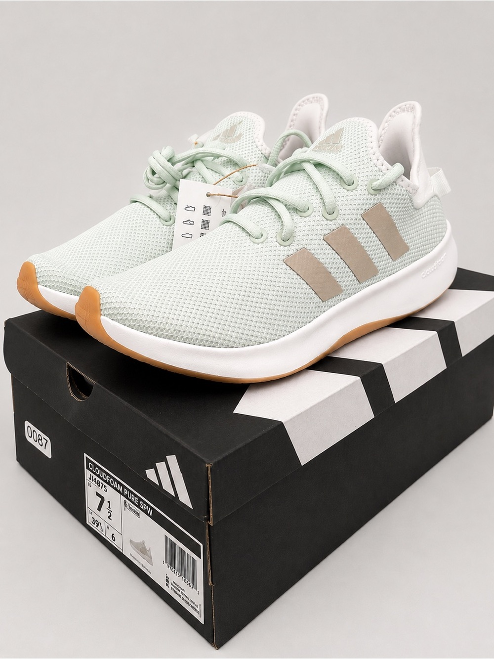 adidas Cloudfoam Pure SPW Mint Green Sneakers Women’s 7.5 NWT JI4875
